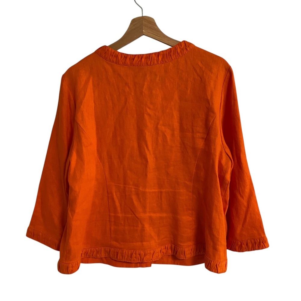 Chico’s Bright Orange Fall Snap Button Closure Li… - image 8